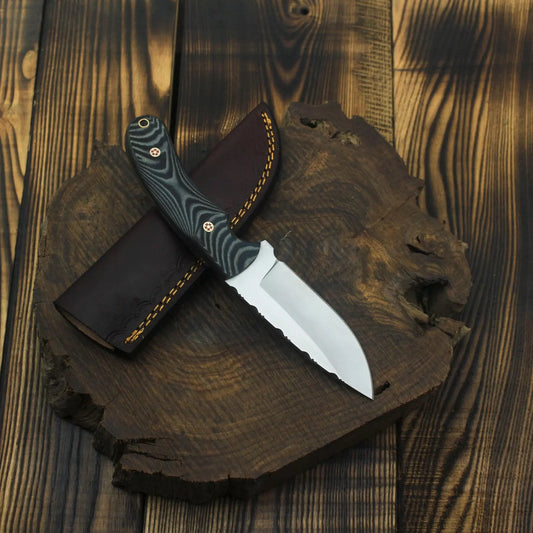 Custom Handmade J2 Steel Hunting Skinner Knife With Leather Sheath