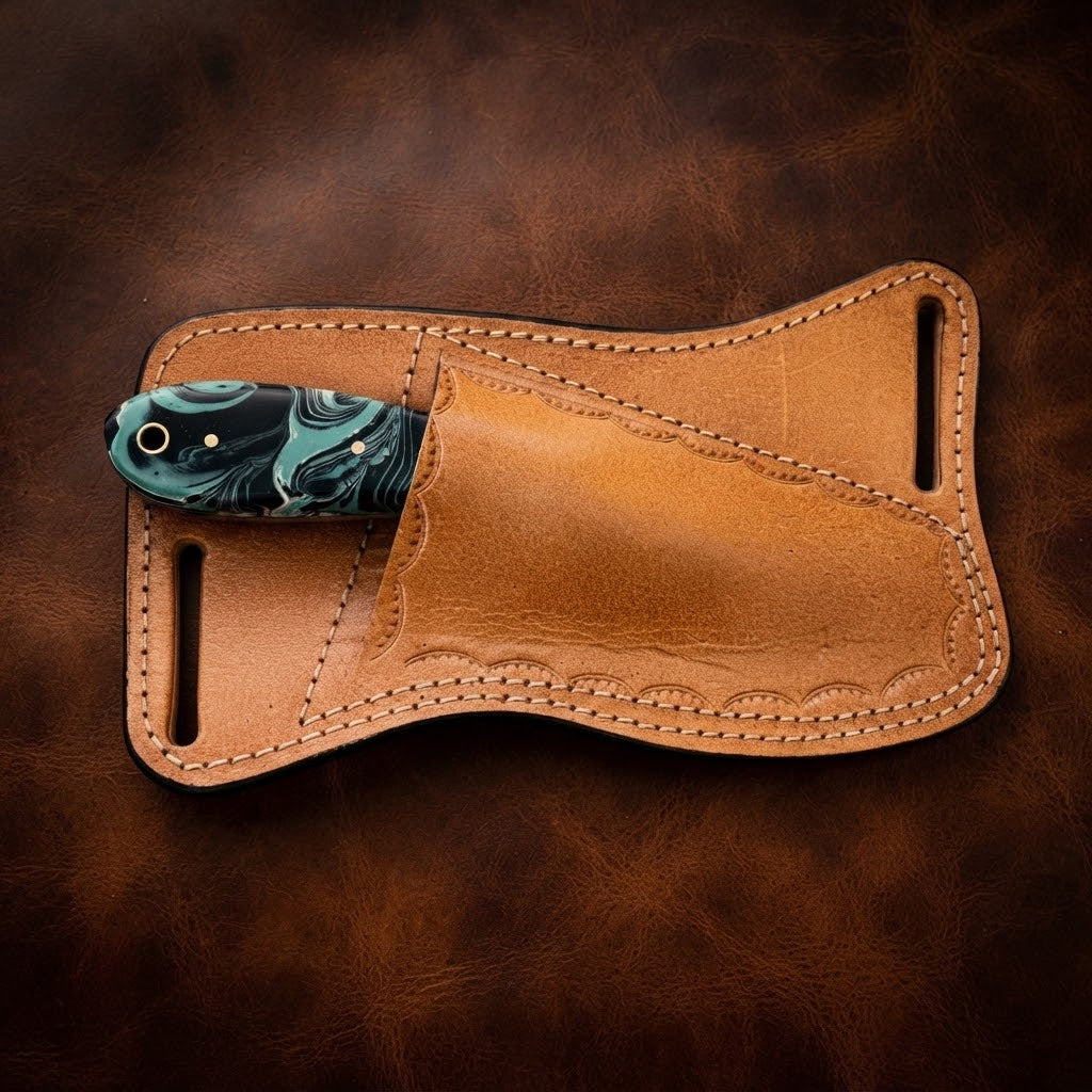 Handcrafted Custom Resin Handle Cowboy & Hunting Knife Genuine Rasp Blade
