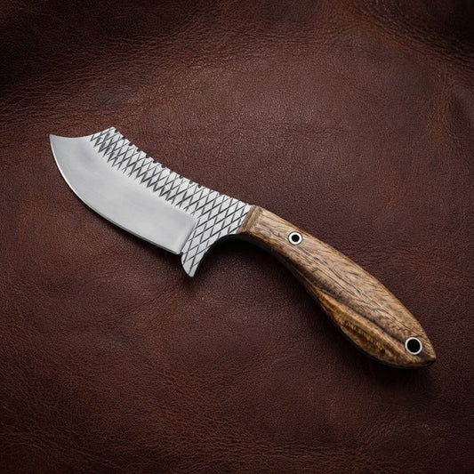 Handcrafted Custom Cowboy Knife – Forged Steel Blade & Premium Rosewood Handle