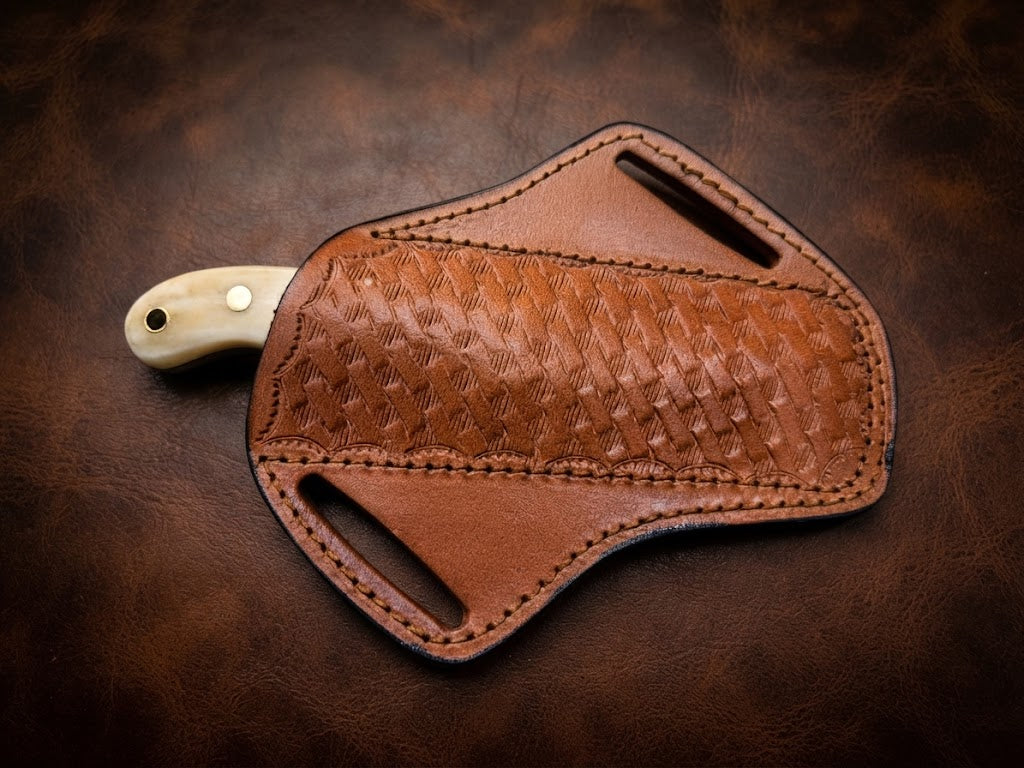Handcrafted Custom Bone Handle Hunting Knife Genuine Rasp Blade & Outdoor EDC