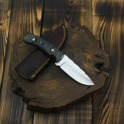 Custom Handmade J2 Steel Hunting Skinner Knife With Leather Sheath