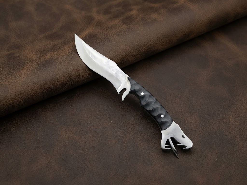 Handcrafted Snake Head Stainless Steel Hunting Knife with Micarta Handle