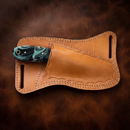 Handcrafted Custom Resin Handle Cowboy & Hunting Knife Genuine Rasp Blade