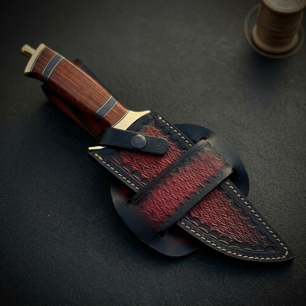 Handcrafted Stainless steel Fixed Blade Knife with Leather Sheath