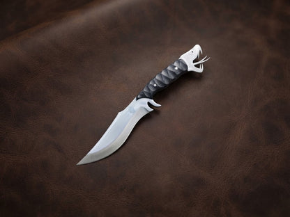 Handcrafted Snake Head Stainless Steel Hunting Knife with Micarta Handle
