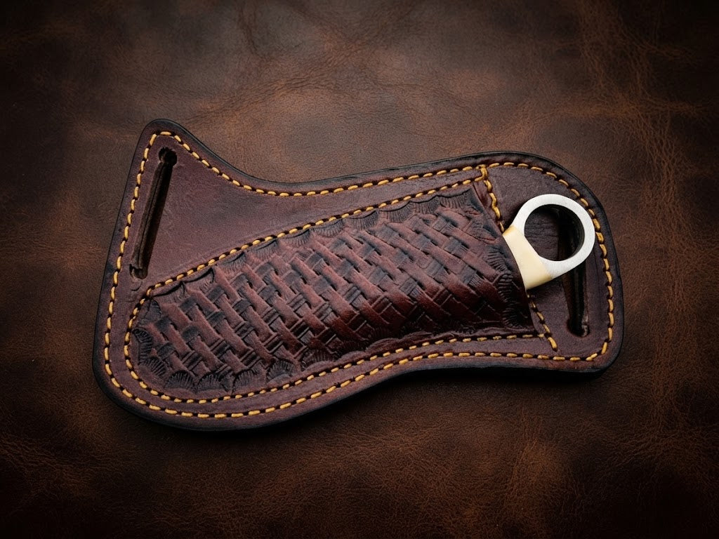 Custom Hunting Knife with Bone Handle & Rasp Blade Handmade Cowboy Knife